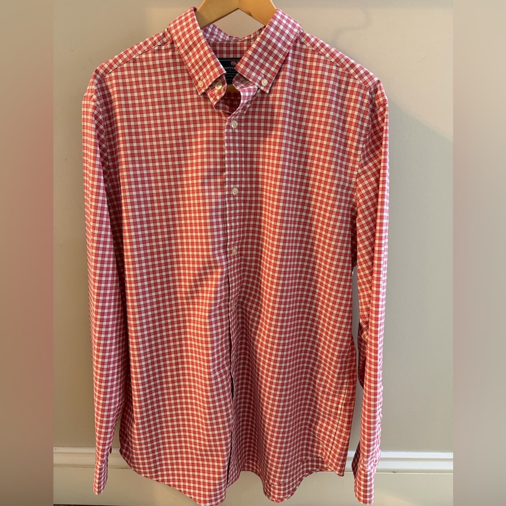 Vineyard Vines Red Plaid Men's Shirt